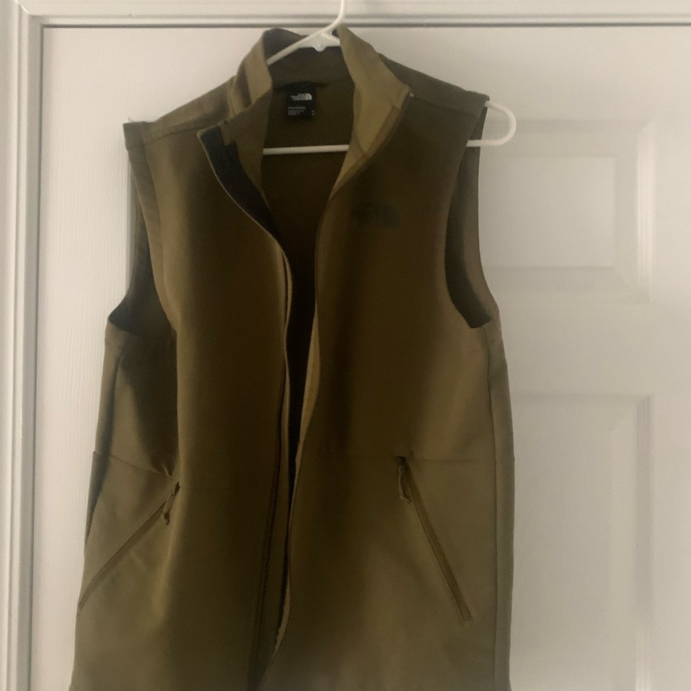 The North Face Green Vest with Stand-Up Collar